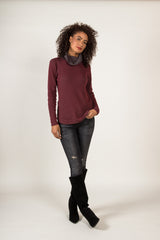 Waffle Cowl Pullover