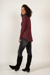 Waffle Cowl Pullover