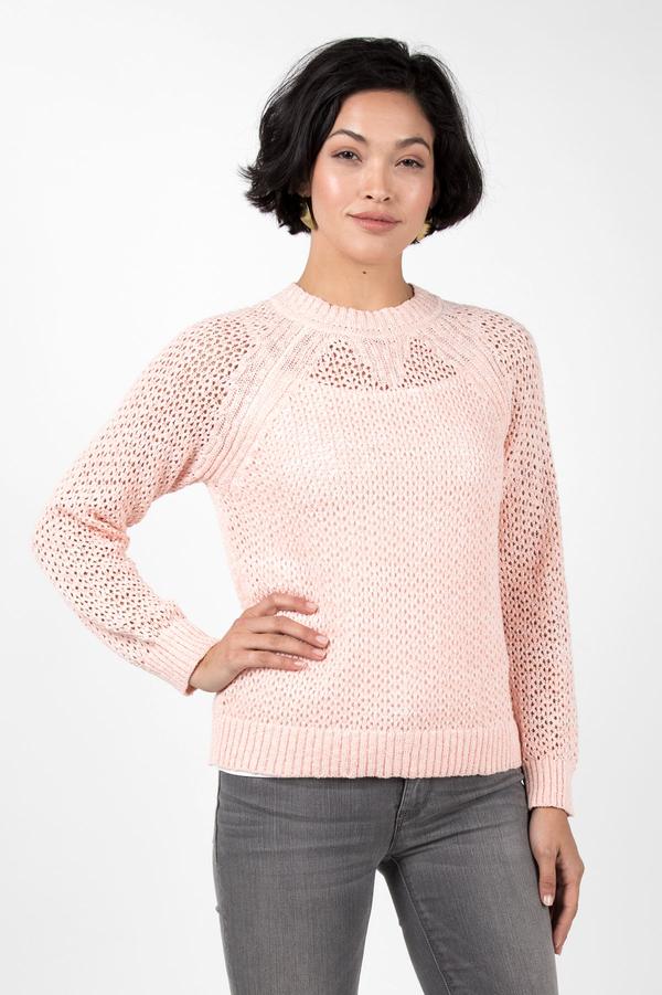 Open Knit Crew Neck