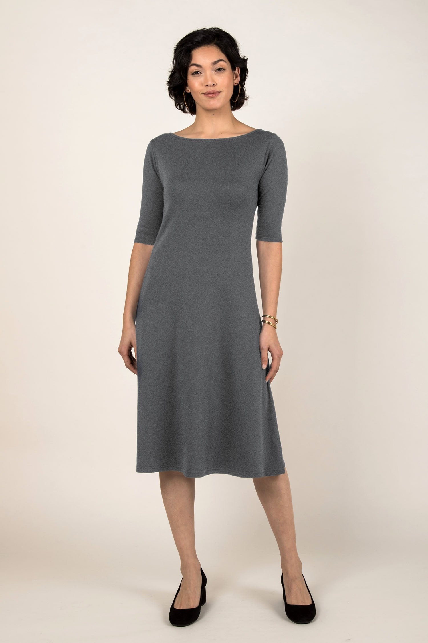 Essential Boatneck Midi Dress
