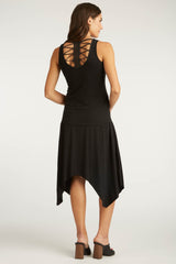 Womens Organic Cotton Skirts | Black Handkerchief Hem Skirt | Indigenous