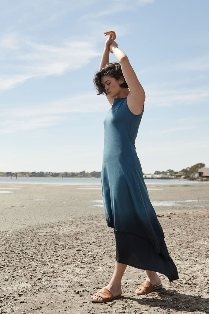 Ombre Boatneck Dress