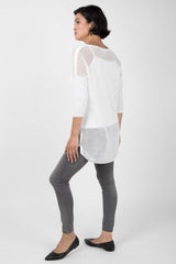 Womens Lightweight Summer Sweater | Organic Cotton Sweater | White