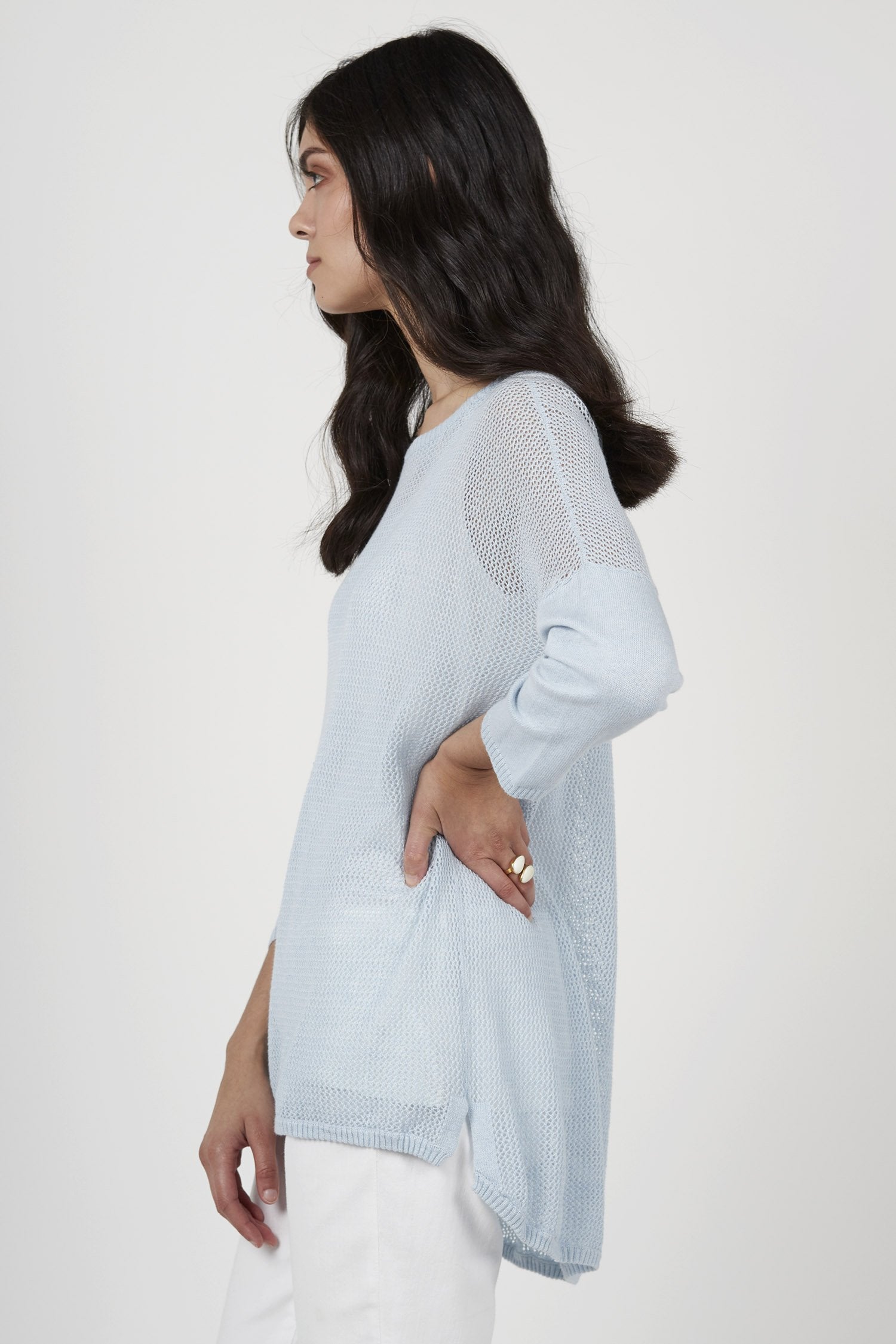 Mesh Pullover Sweater