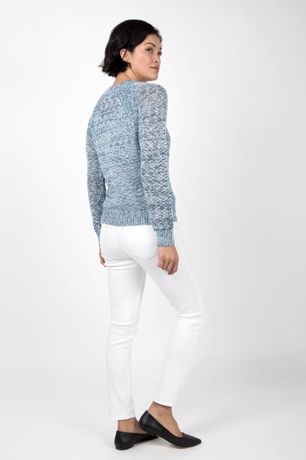 Open Knit Crew Neck