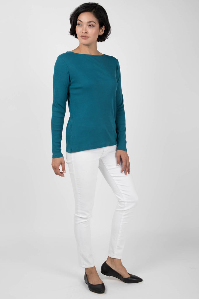 Essential Rib Boatneck Tee