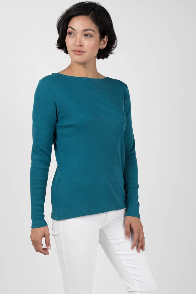 Essential Rib Boatneck Tee