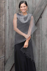 Handloomed Silk Scarf | Parallel Structure Scarf | Black White