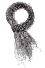 Handloomed Silk Scarf | Parallel Structure Scarf | Black White