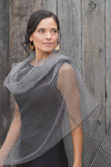 Handloomed Silk Scarf | Parallel Structure Scarf | Indigo Handloom