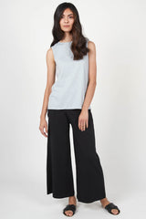 Womens organic cotton pants | Cropped Wide Leg Pant | Black