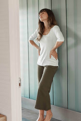 Essential Cropped Wide Leg Pant