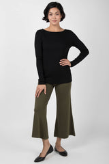 Essential Cropped Wide Leg Pant