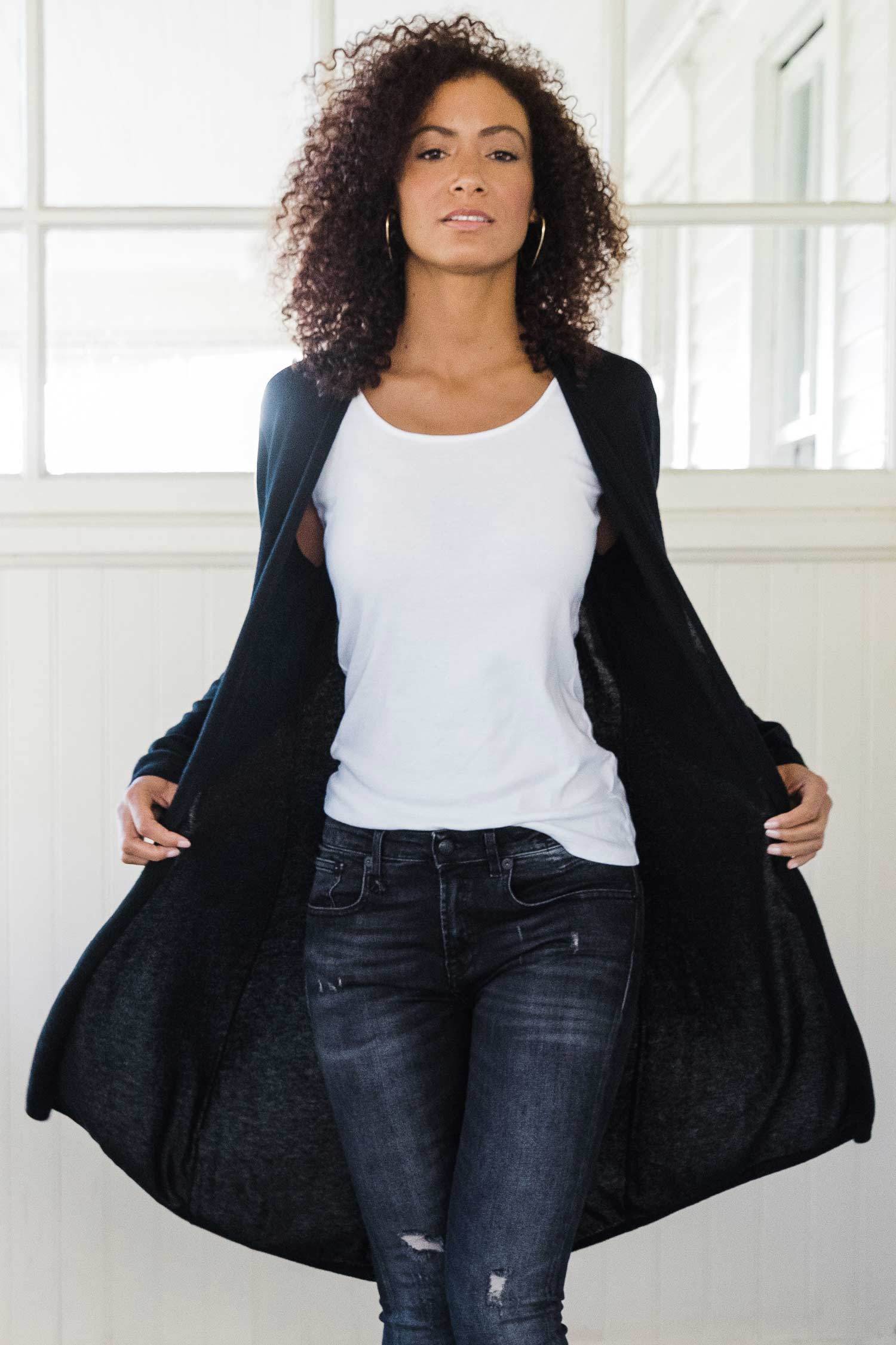 Womens Organic Cotton Sweater | Essential Knit Cardigan | Indigenous