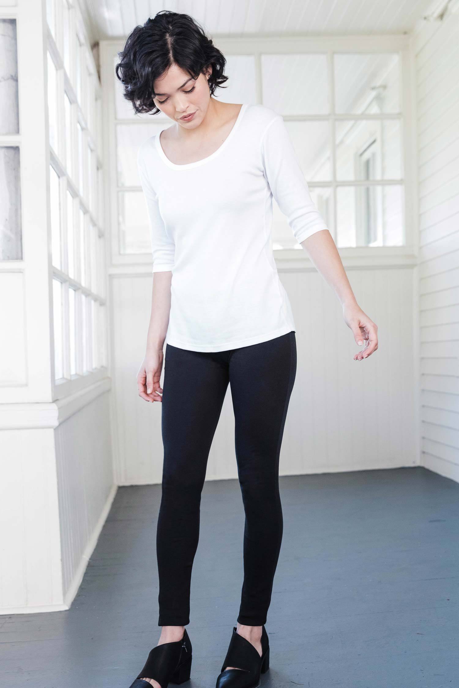 Womens Black Leggings | Organic Cotton Clothing