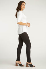 Womens Organic Cotton Top | White Scoop Neck Tee by Indigenous