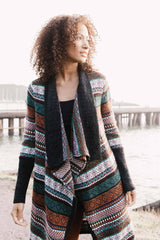 Womens Organic Cotton Sweater | Alpaca Fair Isle Coat