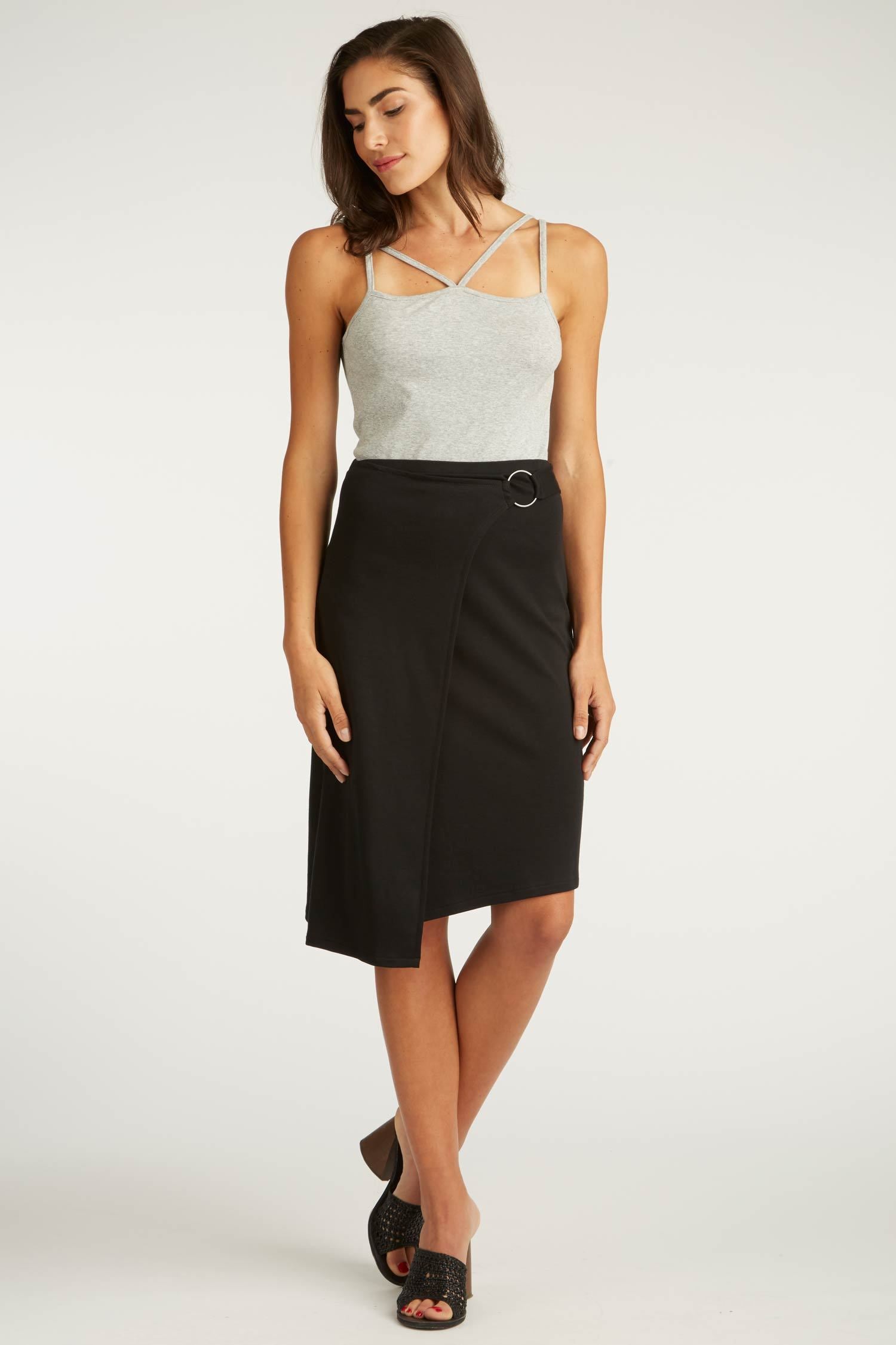 Faux Wrap Skirt