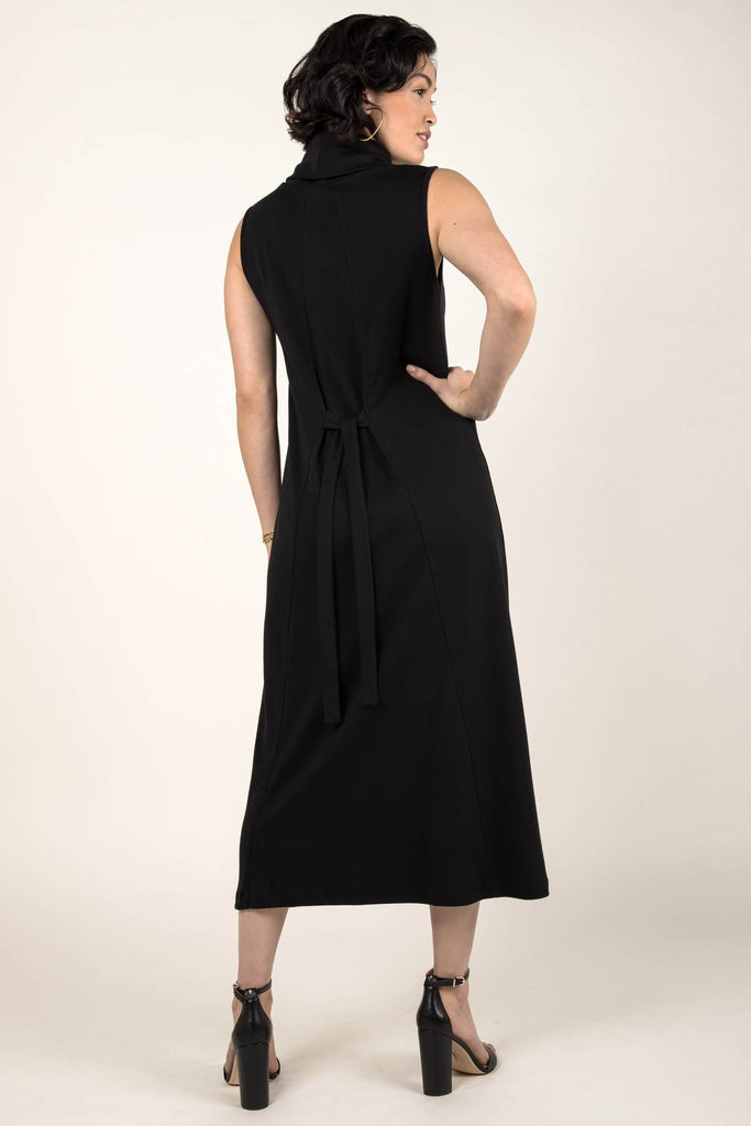 Foldover Cowl Neck Dress
