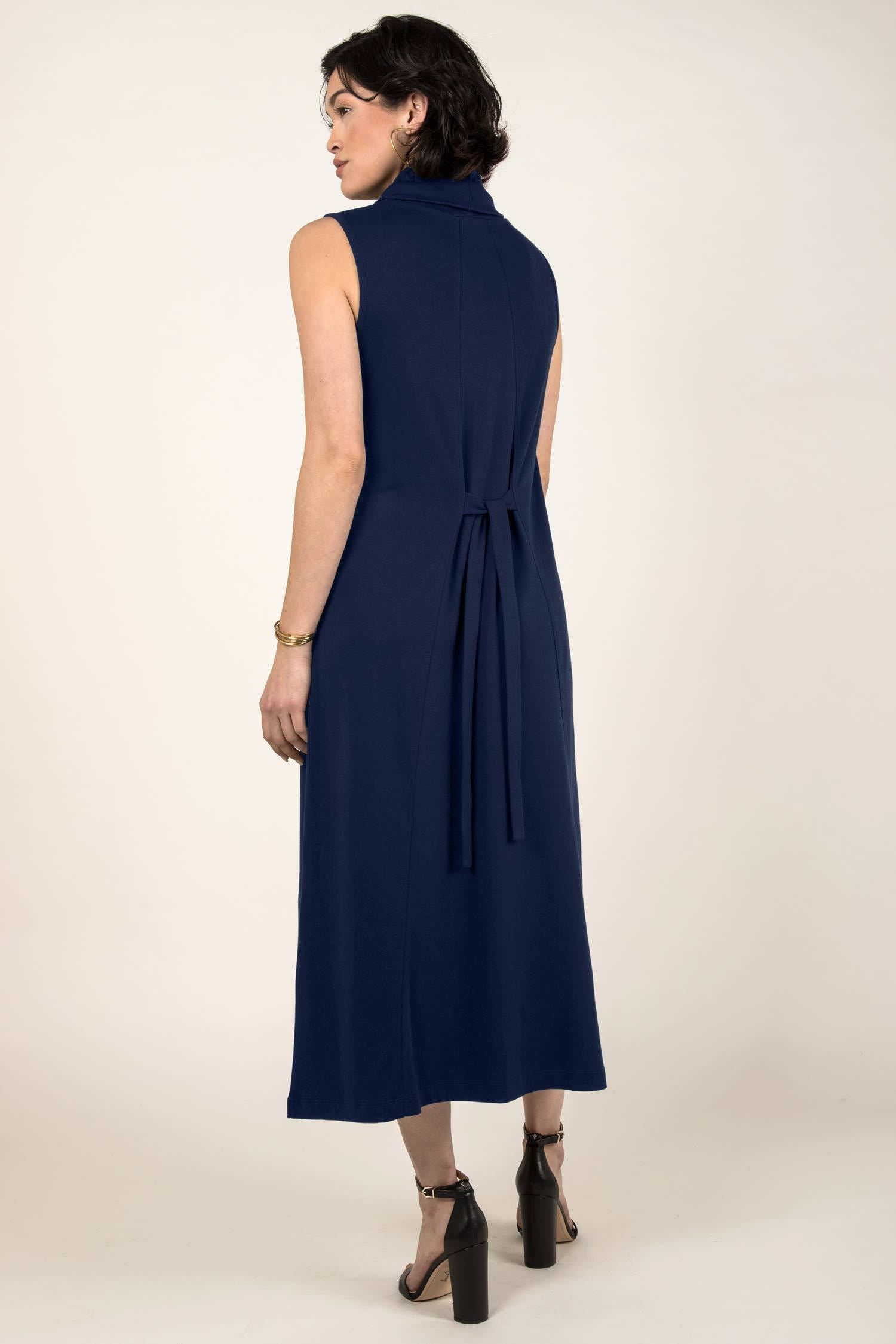 Foldover Cowl Neck Dress