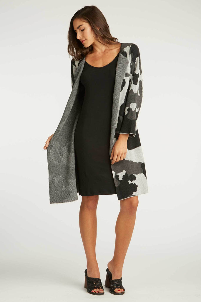 Womens Organic Cotton Sweater | Ink Blog Swing Coat Cardigan | Indigenous