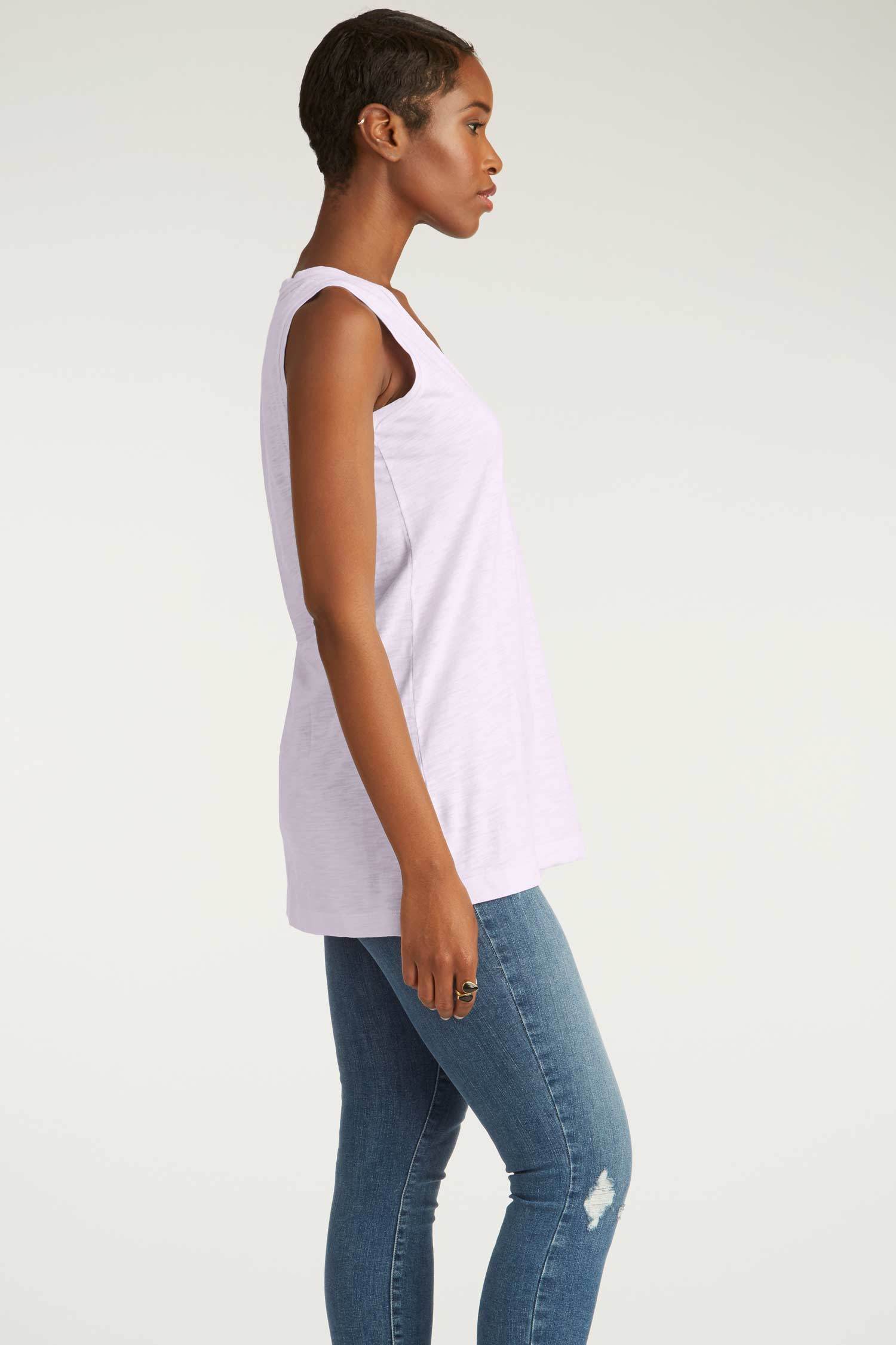 Womens Organic Cotton Tank Top | Pale Lavender