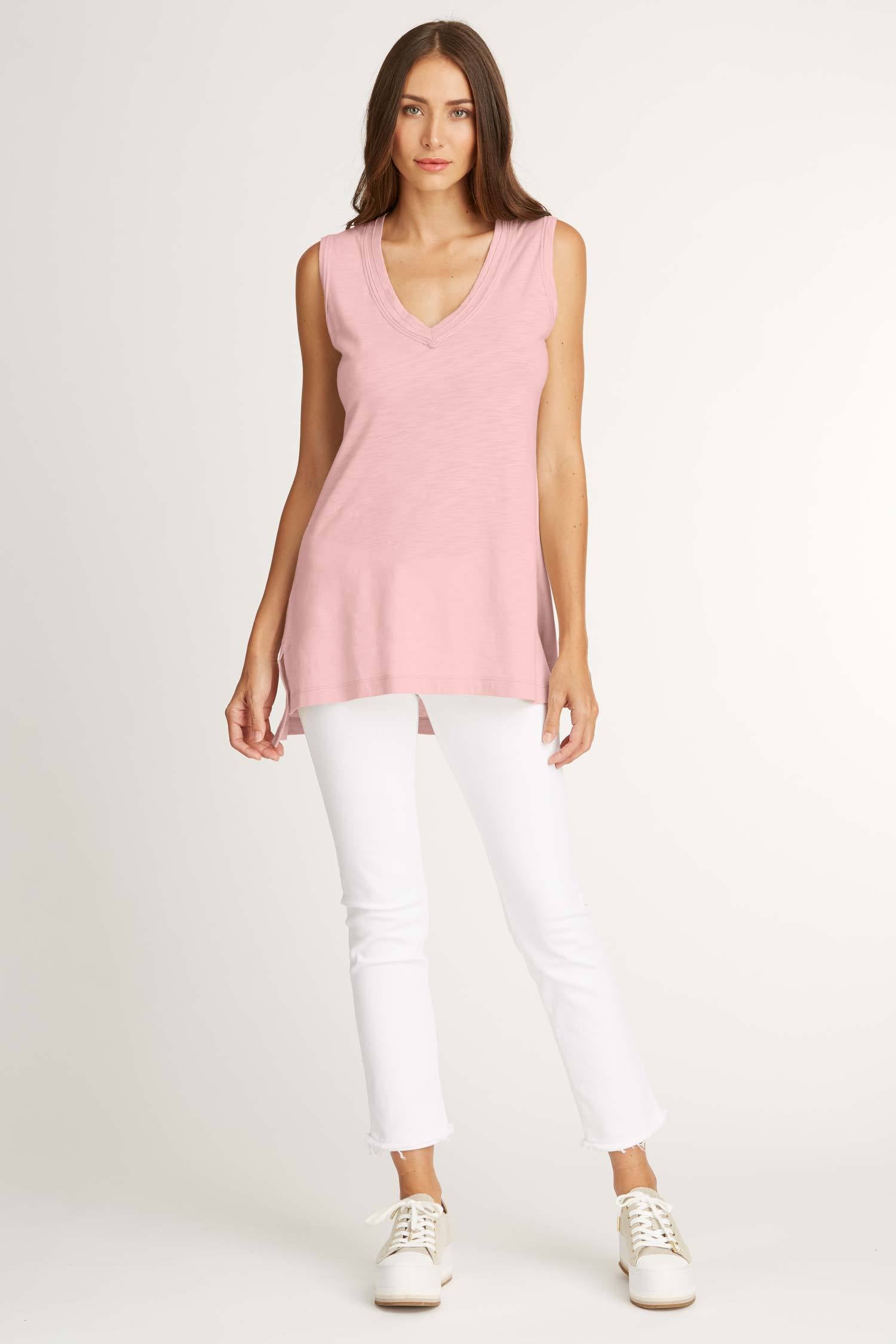 Long V Neck Tank