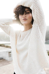 Boucle Mesh Pullover