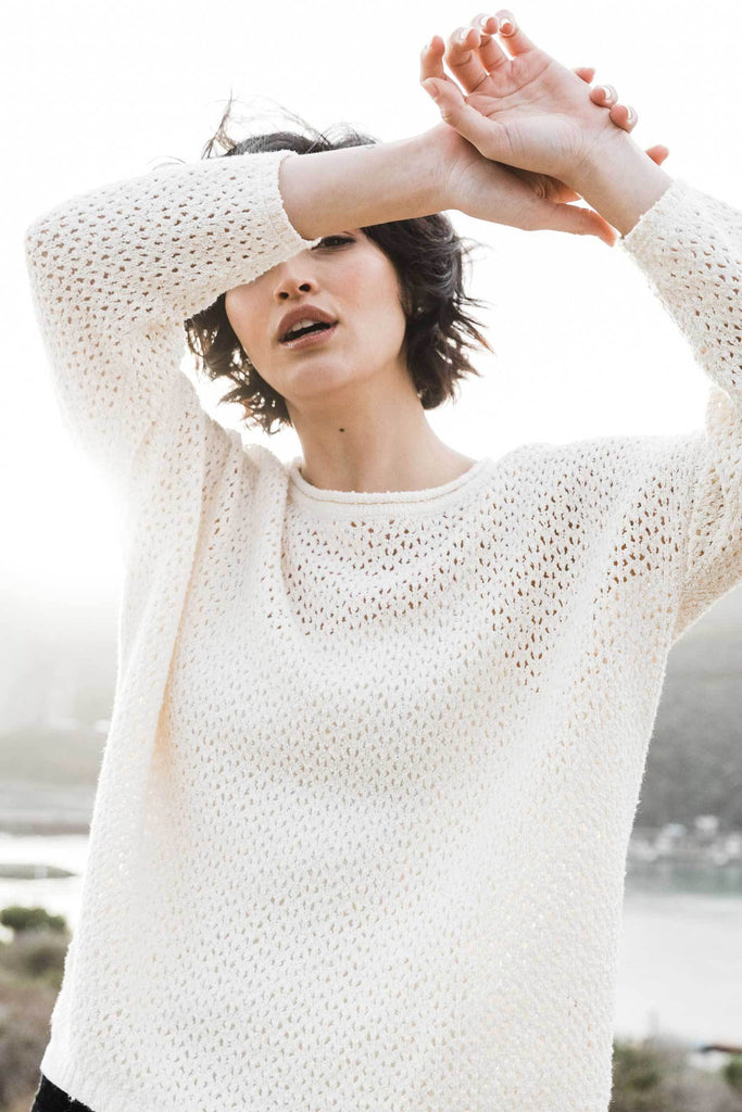 Boucle Mesh Pullover