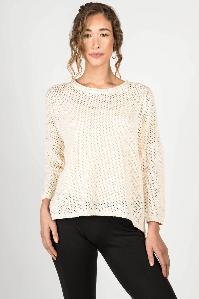 Boucle Mesh Pullover