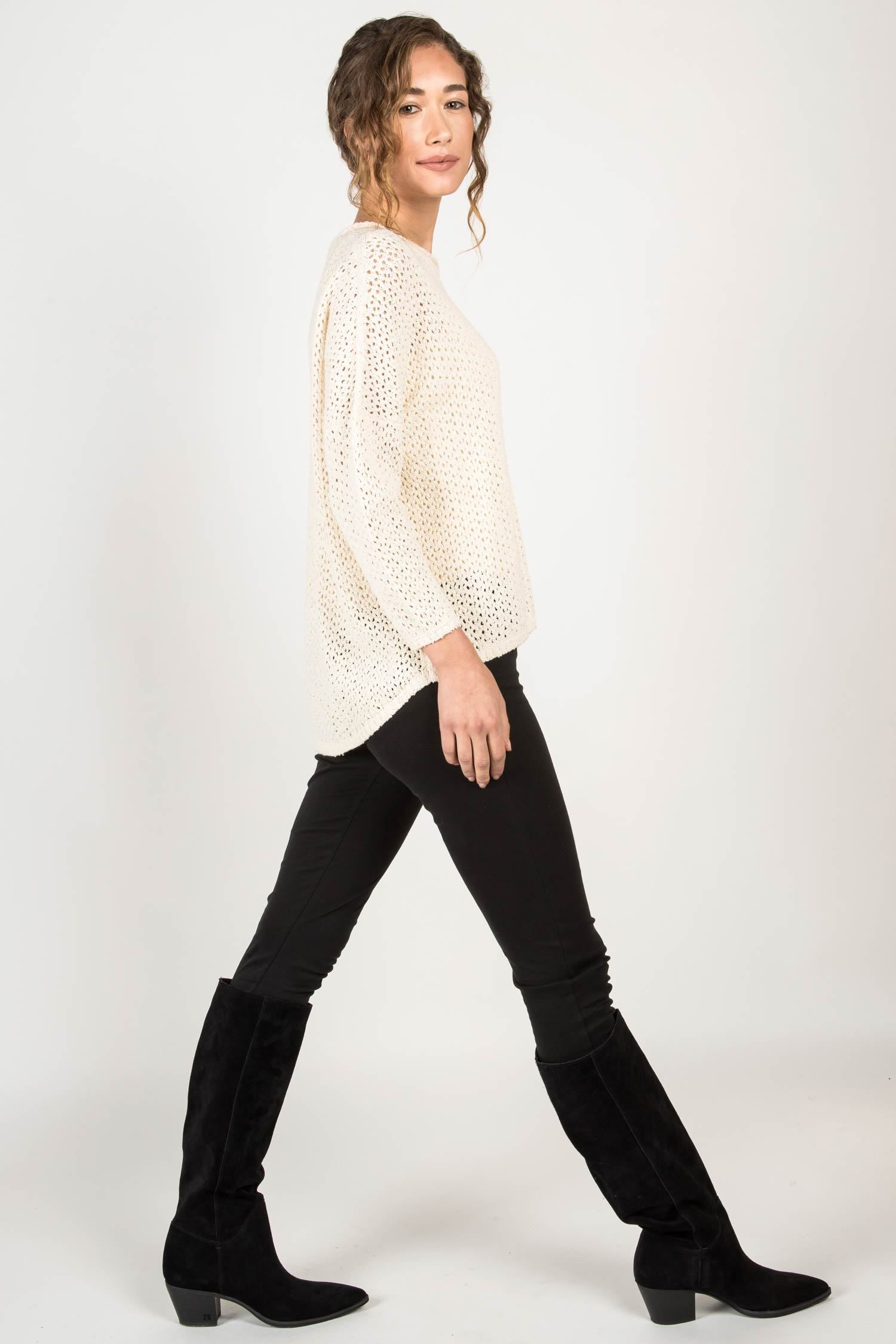Boucle Mesh Pullover