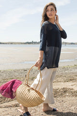 Mesh Pullover Sweater