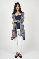 Open Front Melange Cardigan