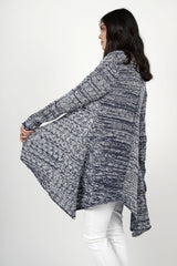 Open Front Melange Cardigan
