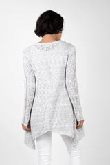 Open Front Melange Cardigan