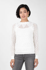 Open Knit Crew Neck