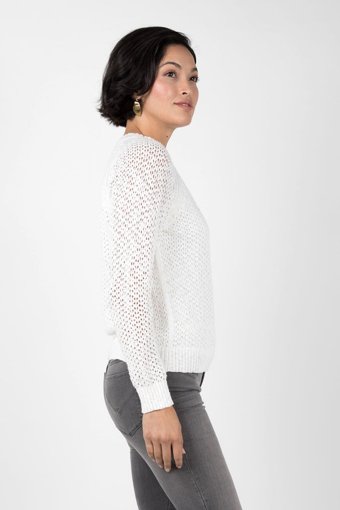 Open Knit Crew Neck