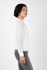 Open Knit Crew Neck
