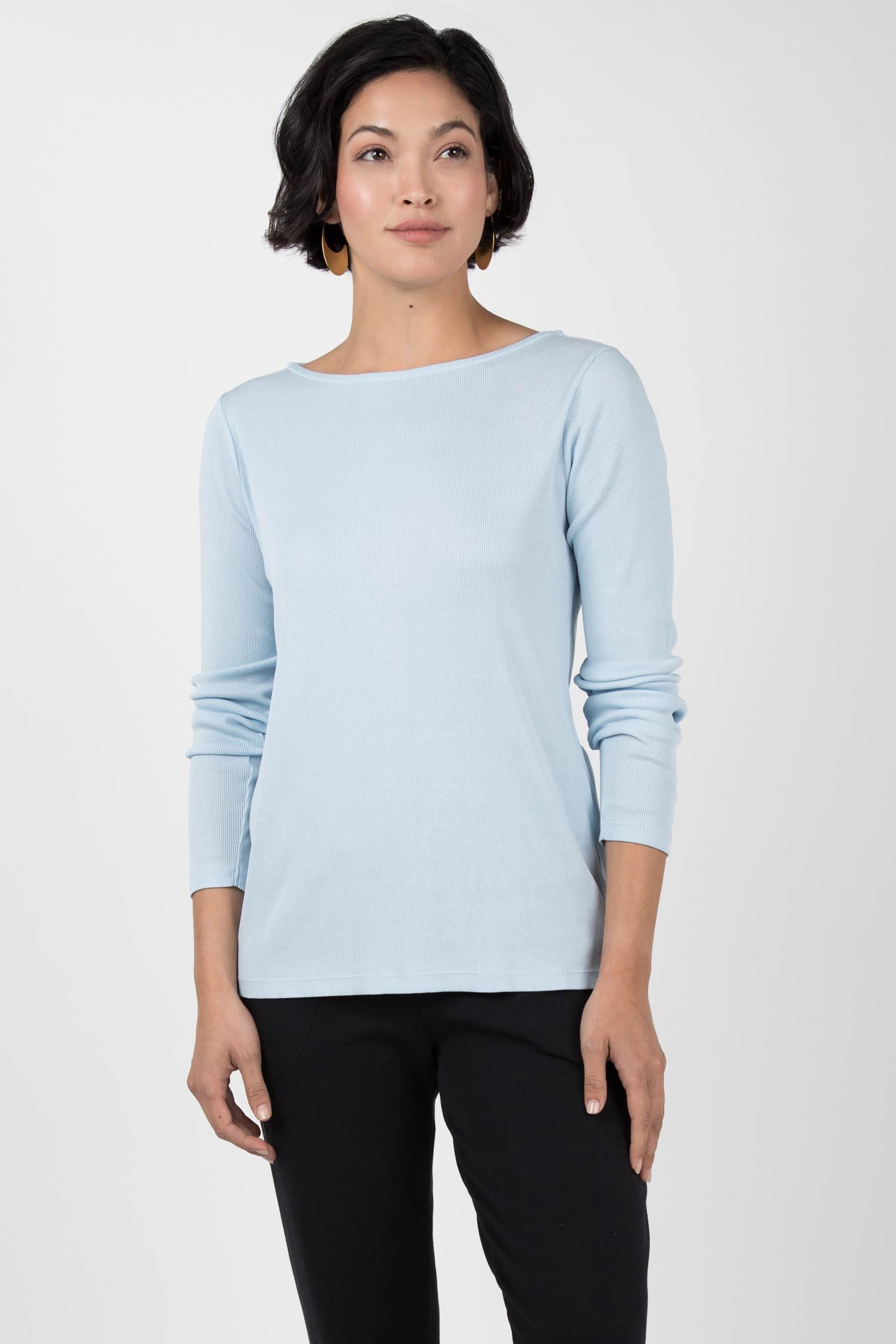 Essential Rib Boatneck Tee