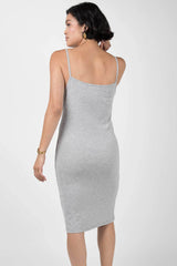 Womens Organic Cotton Dress | Gray Slip Dress | Indigenous
