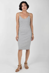 Womens Organic Cotton Dress | Gray Slip Dress | Indigenous