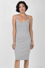 Womens Organic Cotton Dress | Gray Slip Dress | Indigenous