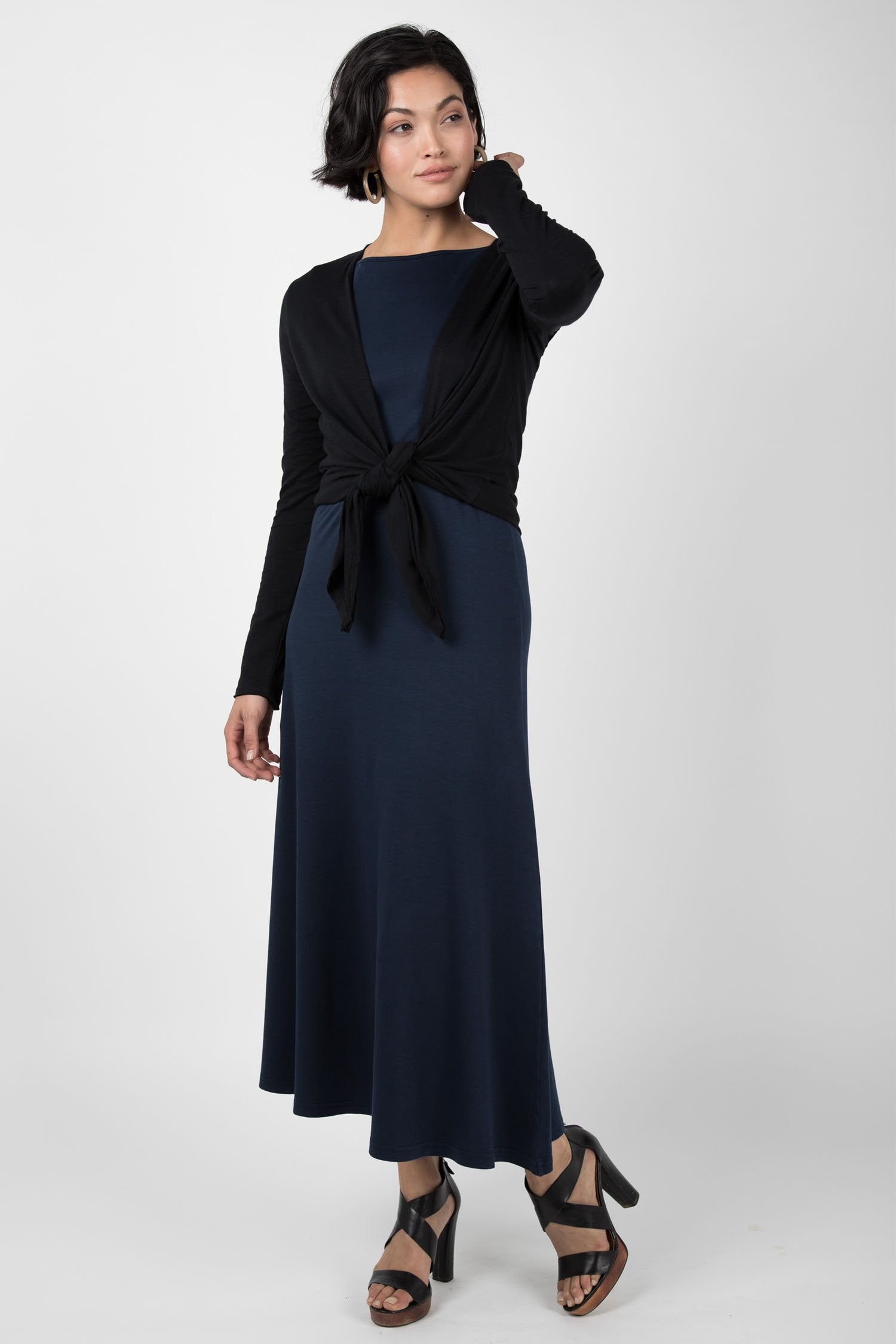 Womens Organic Cotton Cardigan | Black