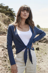 Womens Organic Cotton Cardigan | Blue