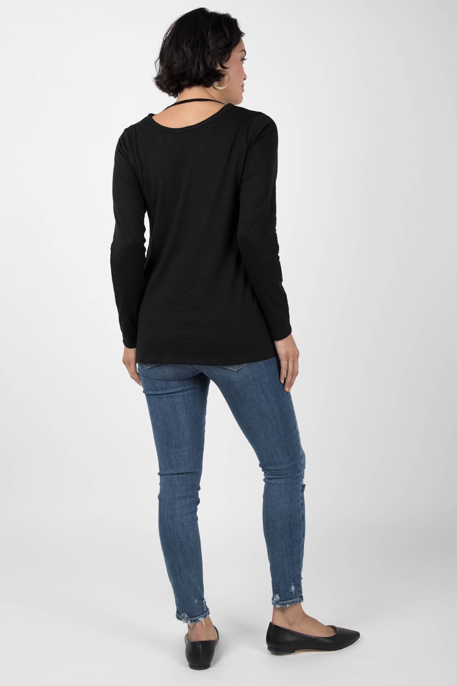 Womens Organic Cotton Shirt | Reversible V Neck Top