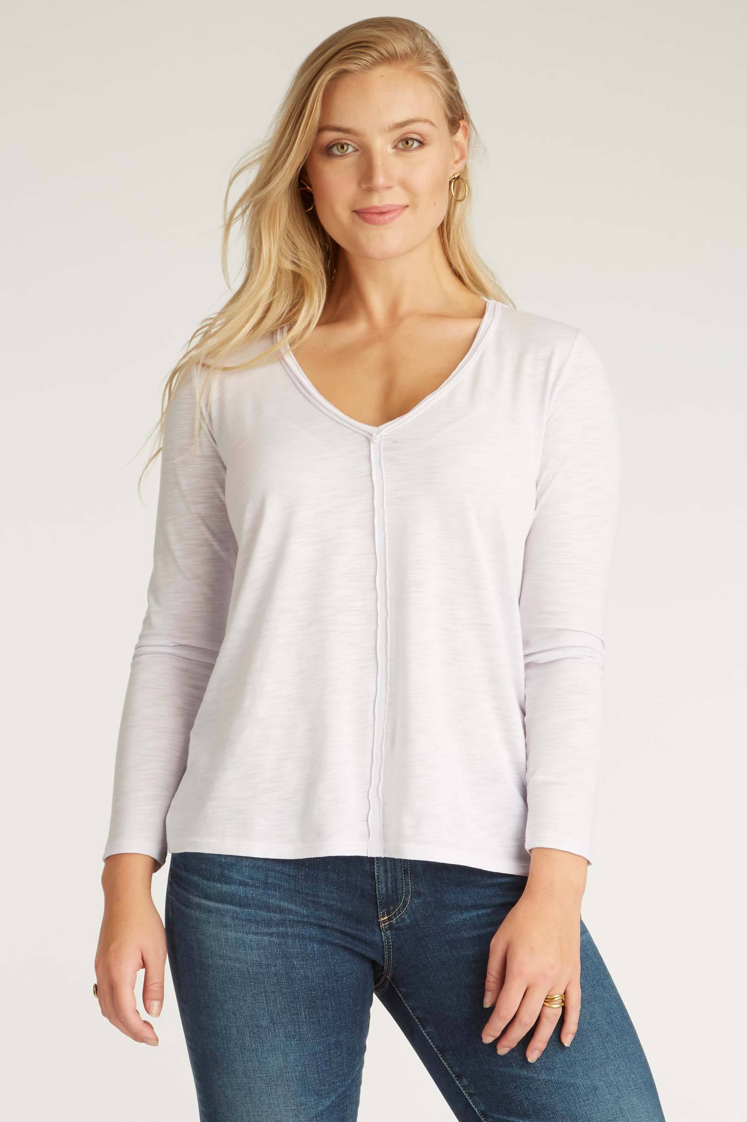 Womens Organic Cotton Shirt | Reversible V Neck Top