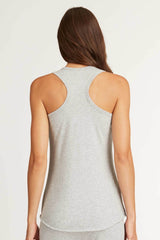 Womens Organic Cotton Top | Racer Back Tank | Gray