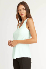 Womens Organic Cotton Top | Racer Back Tank | Mint Green
