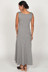 Womens Boatneck Maxi Dress in Gray | Ethical Fashion