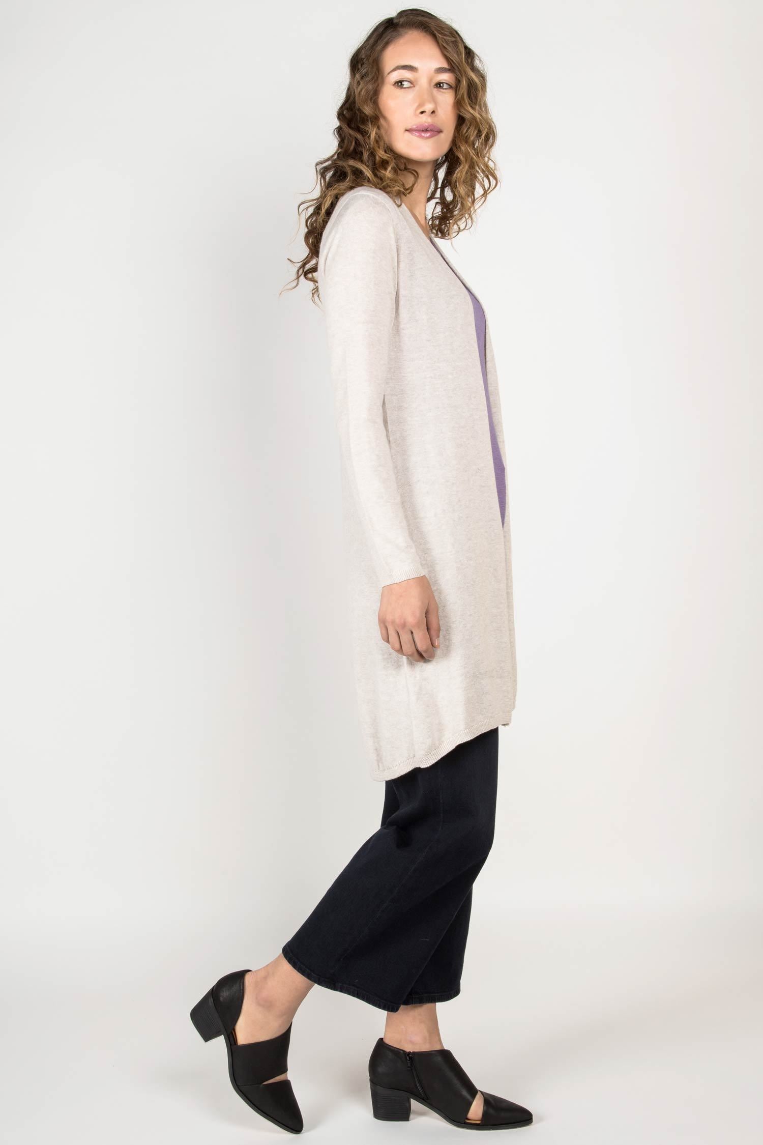 Womens Organic Cotton Sweater | Essential Knit Cardigan | Indigenous